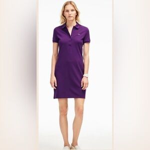 LACOSTE Purple Slim Fit Collared Knee Length Shirt Dress Size 42 =10/Large US